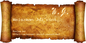 Weiszman Jácint névjegykártya